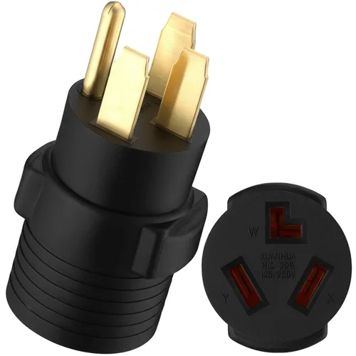 Vista 11 de Kanayu Adaptador de Secadora de 30 Amperios Compatible con Nema 6-50p a 10-30r Adaptador de Enchufe Macho de 3 Clavijas a Receptáculo Hembra de 3