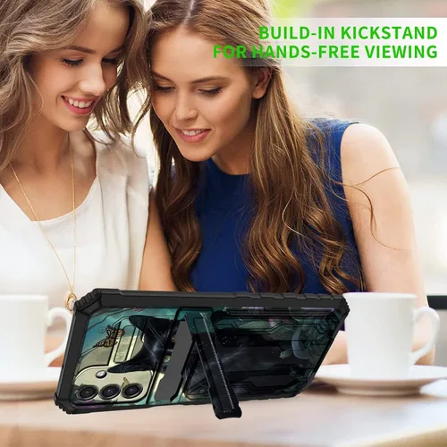 Vista 6 de Funda para Samsung A13 5G, Galaxy A13 5G con tarjetero desmontable atril resistente a prueba de golpes funda protectora para Samsung Galaxy A13 Gato