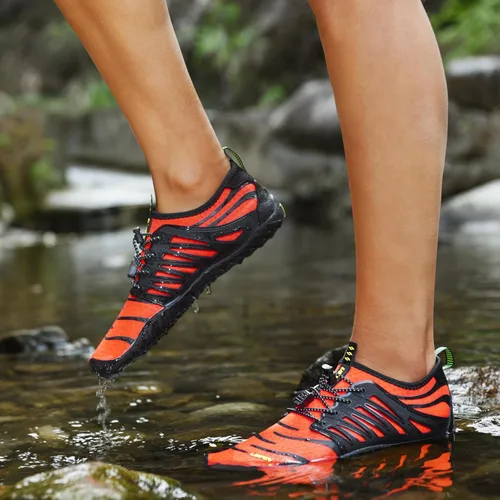 Vista 7 de UBFEN Zapatos acuáticos para natación, para hombre y mujer, para deportes de playa, secado rápido, descalzos para navegación, pesca, buceo, surf