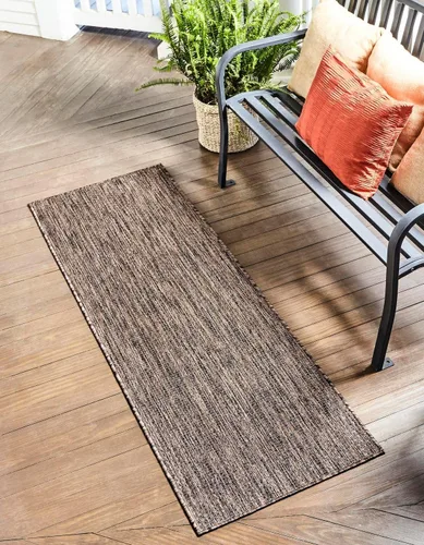 Vista 29 de Unique Loom Collection - Alfombra casual de transición sólida jaspeada para interiores y exteriores