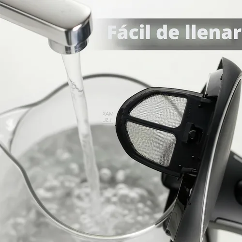 Vista 7 de OVENTE Hervidor eléctrico de 1.5L, calentador de agua de vidrio de borosilicato para encimera y hervidor para café o té, libre de BPA, apagado Negro