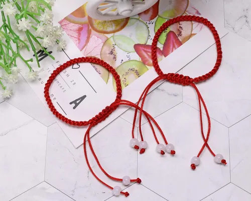 Vista 3 de PENTA ANGEL Pulsera de cuerda de mano roja, 12 piezas, ajustable, trenzada, correa de cordón de la suerte para protección, éxito, amistad