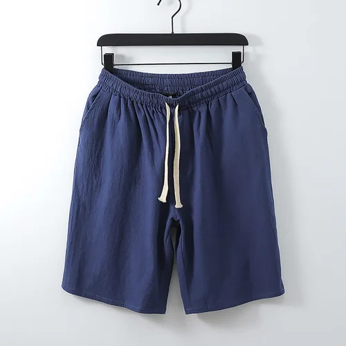 Vista 2 de Pantalones cortos para hombre al aire libre, cintura elástica, holgados, ligeros, deportivos, transpirables, pantalones cortos de pijama