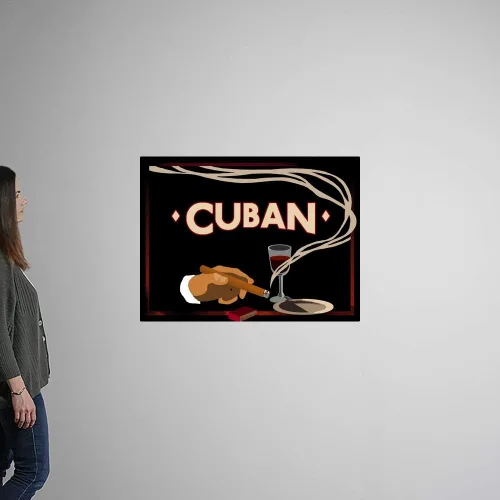 Vista 2 de GREATBIGCANVAS Cubano - Póster de publicidad de cigarros vintage sin marco