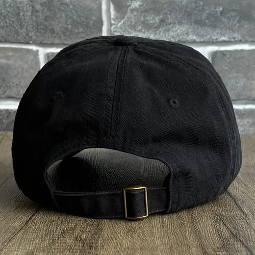 Vista 6 de Sombreros de Puerto Rico para hombres y mujeres, gorra de béisbol bordada ajustable para papá Sombrero para papá de Puerto Rico Negro
