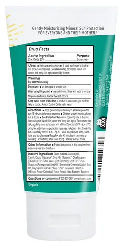 Vista 10 de Loción protectora solar mineral Uber-Sensitive SPF 40 para niños de Earth Mama