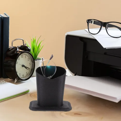 Vista 2 de Ciieeo 2 unids soporte de gafas de cuero soporte de gafas caso para escritorio, mesita de noche