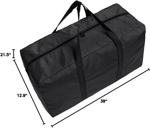Vista 8 de Bolsa de almacenamiento impermeable de gran tamaño de 180 litros, plegable, bolsa de carga de viaje, edredón, colcha, almohada, equipaje, bolsa