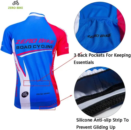 Vista 40 de Jersey de ciclismo para mujer, de manga corta, secado rápido, transpirable, para montaña.
