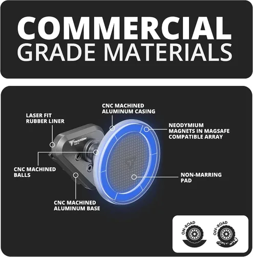 Vista 6 de Tackform Link - Soporte magnético de carga inalámbrica para teléfono, compatible con MagSafe, Ford F-150 2015-2020, Super Duty 2017-2021, Expedition