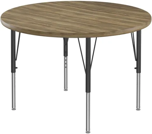 Vista 10 de Correll - Mesa rectangular de actividades para el aula de 24 x 36 pulgadas, altura ajustable (19-29 pulgadas), parte superior de nogal colonial