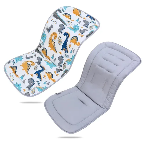 Vista 6 de Cojín para cochecito de bebé, inserto de asiento de automóvil infantil - reversible, universal, transpirable y suave, alfombrilla para cochecito