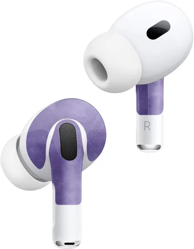 Vista 2 de MightySkins - Fundas compatibles con Apple AirPods Pro 2 - Aerógrafo morado Funda protectora de vinilo duradera y única Fácil de aplicar, quitar