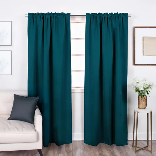 Vista 51 de Best Home Fashion Paneles de cortinas opacas de alta calidad, con aislamiento térmico sólido, cortinas opacas para tratamiento de ventanas