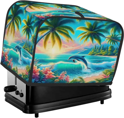 Vista 40 de Funda para tostadora de animales de gallo, 2 rebanadas, protección contra el polvo y las huellas dactilares, fundas para pan, fundas lavables