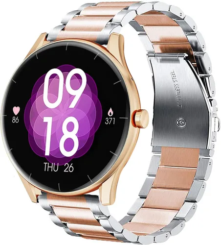 Vista 7 de Compatible con correas de reloj inteligente Mingtawn, correas de repuesto de metal de acero inoxidable Lamshaw compatibles con reloj inteligente
