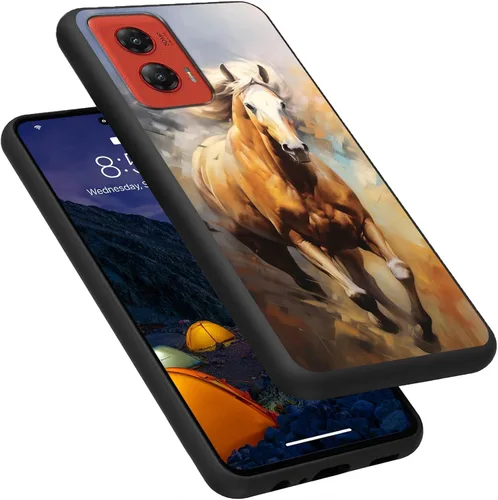 Vista 187 de Funda para Motorola Moto G Play 4G 2024, delgada y ligera, de silicona de TPU suave, color negro, ultrafina, para Motorola Moto G Play 4G 2024, Art
