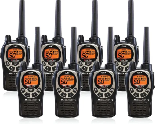 Vista 12 de Midland GXT1000VP4 Radio bidireccional GMRS de 50 canales – Walkie Talkie de hasta 36 millas – Negro/Plata (paquete de 4)
