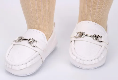 Vista 2 de Zapatos para bebés y niñas, mocasines Oxford para recién nacidos, adorables zapatos de cuna para niños pequeños, zapatos de cuna para precaminantes