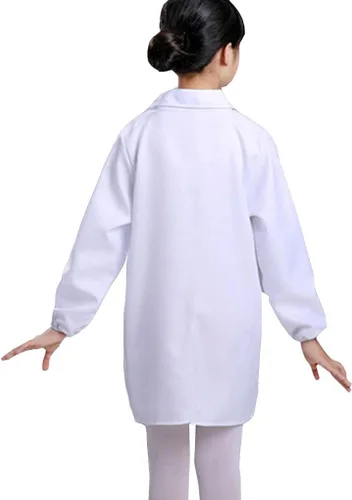 Vista 3 de Disfraz unisex de laboratorio para niños, disfraz de científicos, juego de rol, disfraz de Halloween
