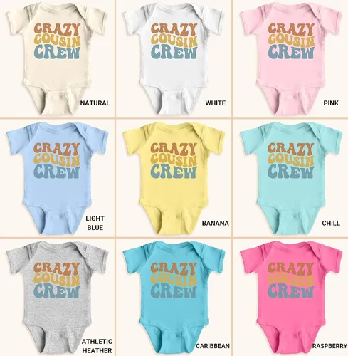 Vista 3 de Camisetas y mamelucos de primos para bebés y jóvenes, trajes familiares divertidos