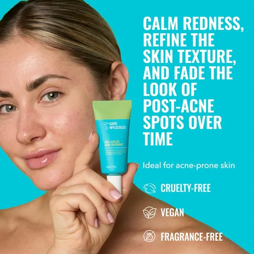 Vista 8 de Good Molecules Tratamiento de 10% de ácido azelaico para la cara – Fórmula calmante para el enrojecimiento facial y el tono desigual – Ilumina