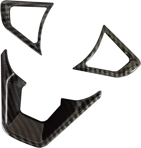 Vista 3 de 3 piezas de cubierta de volante de fibra de carbono para Ford Fusion Mondeo Edge