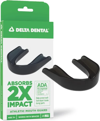 Vista 10 de Protector bucal deportivo Delta Dental - Aceptado por la ADA - 2 veces la absorción de impacto - Funciona con brackets - Aqua 2X impact absorption