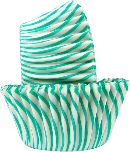 Vista 40 de Regency Wraps Vasos para hornear de grado profesional a prueba de grasa, paquete de 40 unidades, forros estándar, guingam negro, para cupcakes Negro