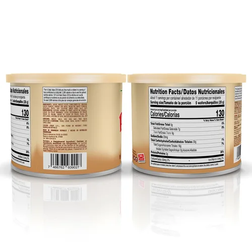 Vista 2 de Pirucream Oblea enrollada rellena de crema. Relleno de chocolate y avellana. Chocolate premium. 10.59 oz. Paquete de 8