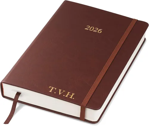 Vista 16 de Wykeham's Agenda diaria ejecutiva 2026 – Días festivos y formato – Personalización disponible (marrón, 6 x 4.5 pulgadas)