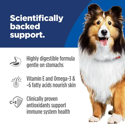 Vista 5 de Hill's Science Diet comida para perros adultos, estómago sensible y piel seca, Regular #1 recomendado por veterinarios, fórmula para adultos