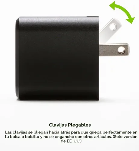 Vista 5 de Mophie GaN - Bloque de cargador USB C de 30 W, cargador de pared rápido para iPhone, iPad, Samsung Galaxy, Google Pixel y más, pinzas compactas