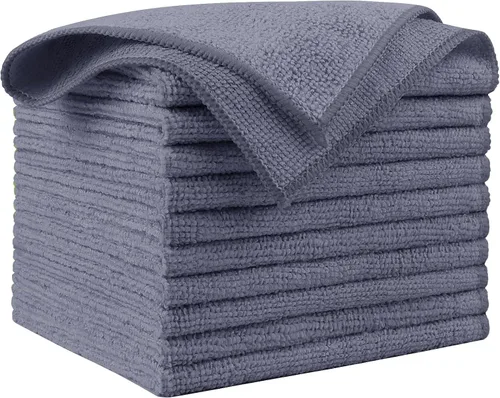 Vista 31 de AIDEA - Paño de limpieza de microfibra, 10 unidades, toallas de microfibra negras, 12 x 12 pulgadas Microfiber Towels for Cars, Wash Cloths, Lint