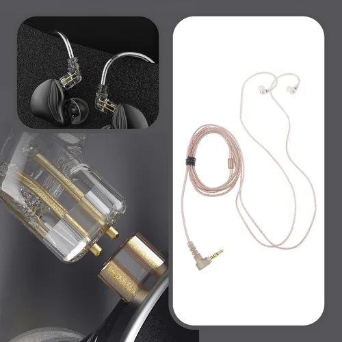 Vista 4 de The Lord of the Tools Cable de repuesto para auriculares C Pin de 0.138 in sin micrófono compatible con cable estéreo KZ