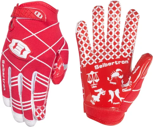 Vista 15 de Seibertron Pro 3.0 Twelve Constellations Elite Ultra-Stick Football Receiver Gloves Super Sticky Grip for Youth Kids Boys 8-12 Girls & Adult Men &