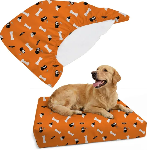 Vista 12 de DUKE&LEFTY Furever - Funda para cama para perros, suave y elástica, universal, fácil de quitar (sin cremallera), color negro, pequeño