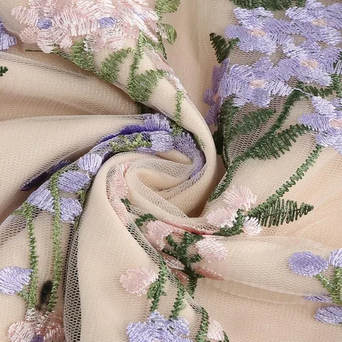 Vista 7 de Vestido de noche de tul con bordado floral para mujer, diseño de ilusión de malla transparente, vintage, cóctel, vestido de fiesta de boda, fiesta