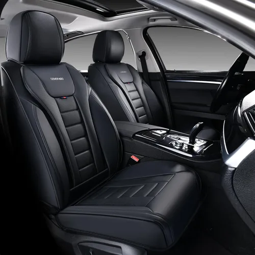 Vista 10 de Coverado Juego completo de fundas de asiento de automóvil, protector impermeable para asiento de automóvil, cojín de asiento de cuero, fundas