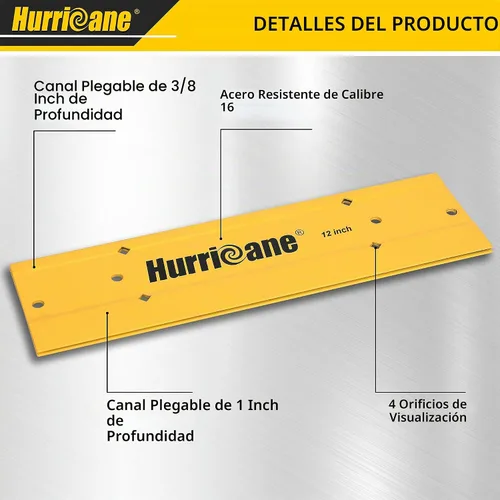 Vista 2 de HURRICANE Herramienta Plegable de 12 Pulgadas, Herramientas de Doblado de Chapa para HVAC, Herramienta Manual Dobladora de Conductos, Formación