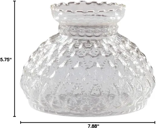 Vista 3 de B&P Lamp® Sombra acolchada de diamante transparente de 7 pulgadas con parte superior prensada