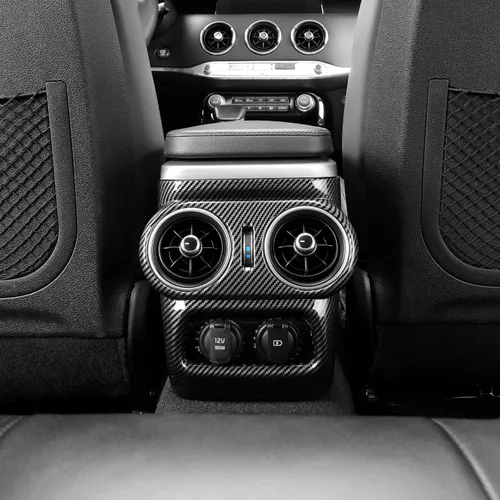 Vista 6 de YOUTOOCAR Cubierta de ventilación trasera de CA con patrón de fibra de carbono compatible con accesorios Kia Stinger 2018-2023