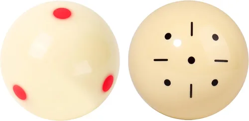 Vista 17 de GSE Billiard Training Cue Ball, AAA-Grade PRO Cup Standard Pool Cue Ball 2 puntos negros
