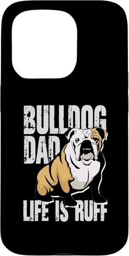 Vista 14 de iPhone 12 mini Bulldog Dad Life Is Ruff Funda propietaria de Bulldog Inglés
