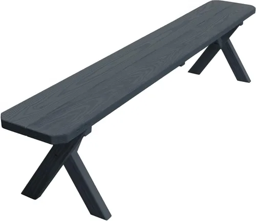 Vista 106 de Furniture Barn USA Pine - Banco cruzado de 2 pies, color negro