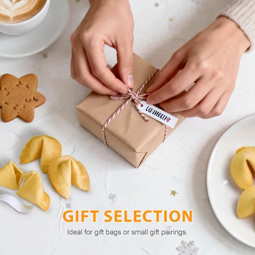 Vista 8 de Soeos Fortune Cookies, aproximadamente 48 unidades, sabor vainilla, galletas Fortune envueltas individualmente a granel, galletas crujientes