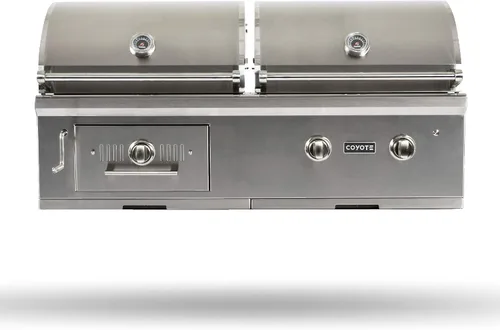 Vista 3 de Coyote C1HY50NG - Parrilla híbrida integrada de gas natural y carbón de 50 pulgadas