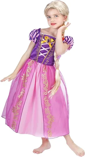 Vista 4 de Kidswant Disfraz de princesa para niñas, vestido de lujo para fiesta, elegante, con accesorios, 2-12 años
