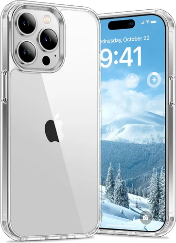 Vista 35 de Vakoo Funda transparente para iPhone 11 Pro Max, antiamarilleo, color negro