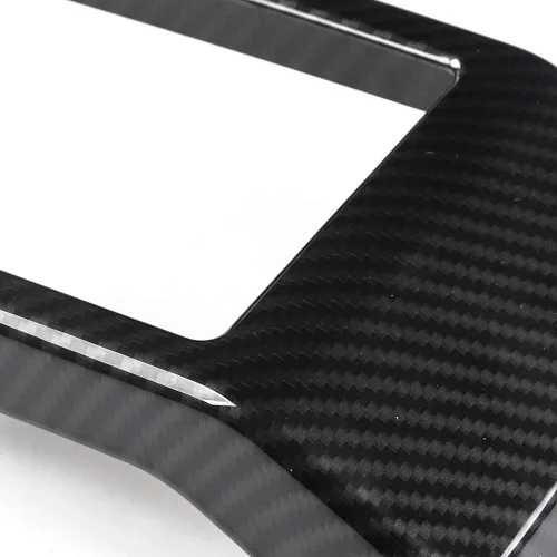Vista 3 de Keptrim Dash - Recorte de ventilación de salida de aire acondicionado para Ford F-150 2015-2020, fibra de carbono ABS, 3 piezas